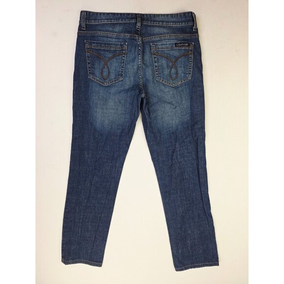 Calvin Klein 29X30 Size 29/8 Womens Skinny Blue Denim 5 Pocket Logo Tag Jeans - Picture 1 of 12